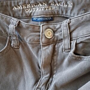 American Eagle Gray Super Stretch Jeans
